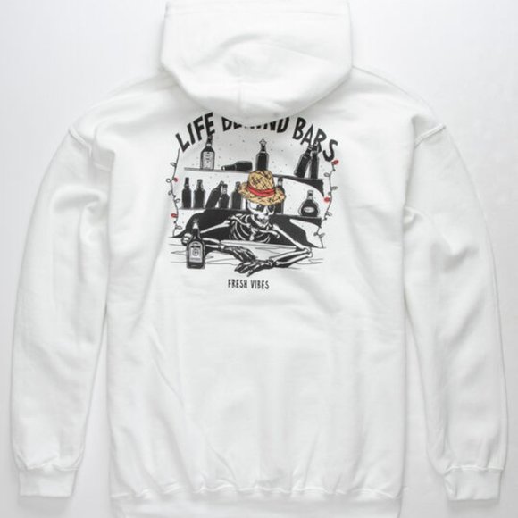 NEW FRESH VIBES BEHIND BARS MENS HOODIE - Picture 1 of 2